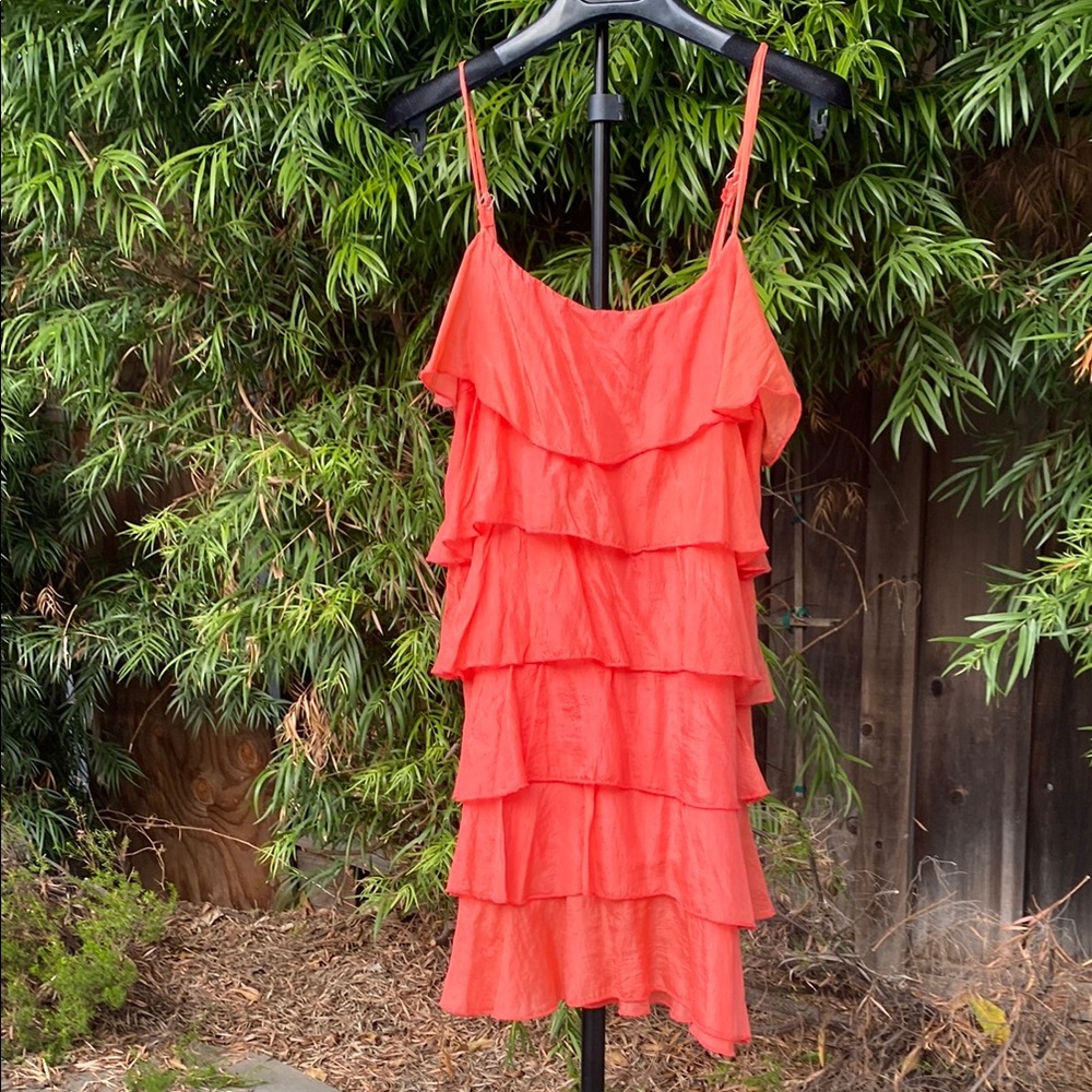 Made in Italy Chic Silk Ruffled Dress, Small